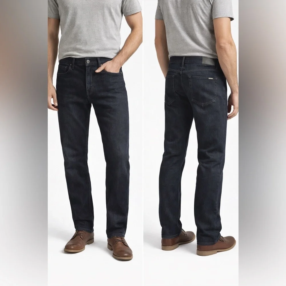 Men’s Hudson Blake Slim Straight jeans in a versatile dark wash.
